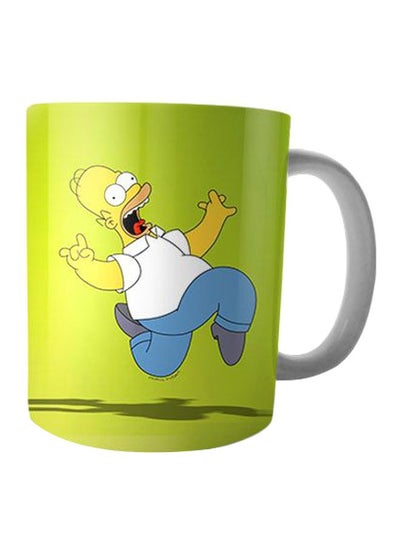 Buy Printed Ceramic Mug Green/White/Blue in Egypt