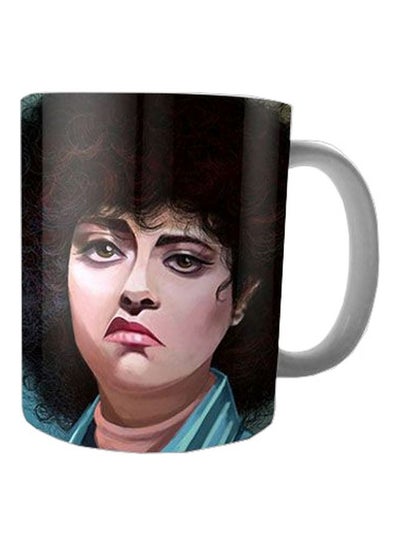 Buy Printed Ceramic Mug Black/Pink/Blue Standard Size in Egypt