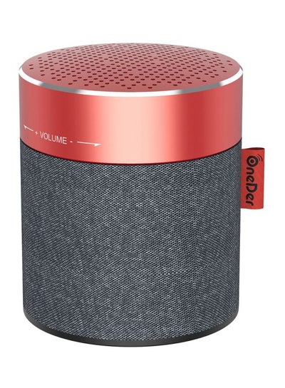 Buy Portable Bluetooth Speaker Grey/Red in Saudi Arabia