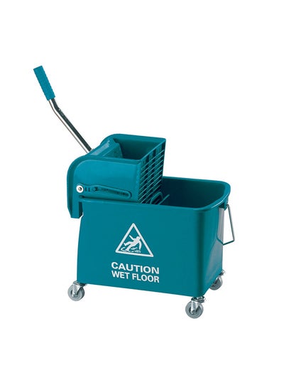 Buy Mop Bucket With Wheel Blue 20Liters in UAE