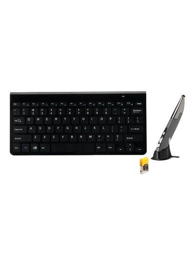 Buy Bluetooth Pen Mouse And Keyboard Set With USB Receiver Black in Saudi Arabia