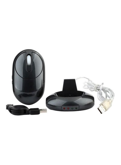 اشتري MZ-012 Wireless Optical Mouse With USB Charging Dock رمادي داكن في الامارات