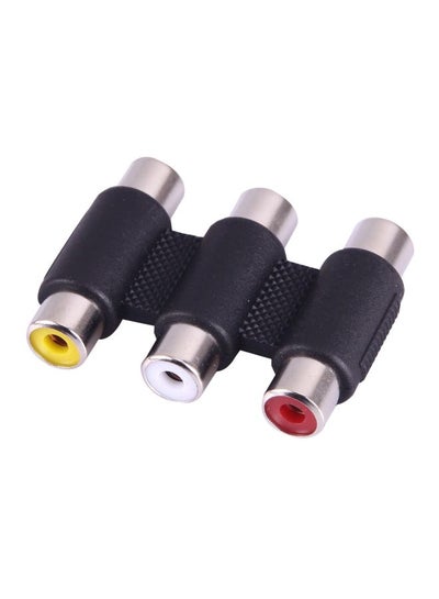 Buy RCA Female To Female Connector Extension Black/Silver in Egypt