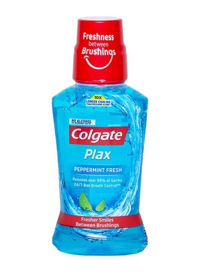 Buy Plax Peppermint Fresh Mouthwash Blue 250ml in UAE