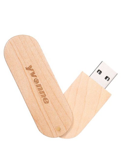 اشتري Wooden Rotatable USB Pen Drive بني 16 غيغابايت في الامارات