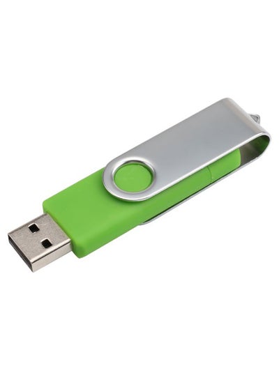 اشتري Dual Interface USB Flash OTG Pen Drive With Cap أخضر / فضي 32 غيغابايت في الامارات