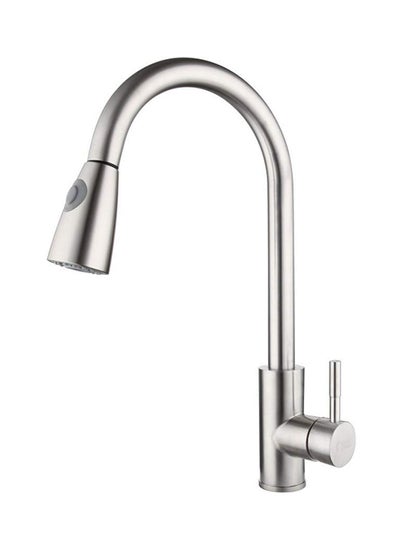 Buy Pull Out Kitchen Faucets With 2 Spray Modes Silver in Saudi Arabia