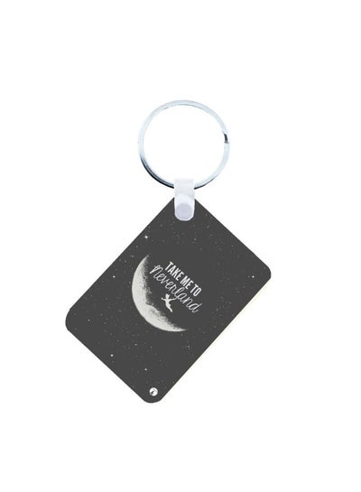 Buy English Phrases Printed Keychain Black/White in Saudi Arabia