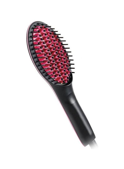 Buy Electric Hair Straightening Brush Black/Pink in Egypt
