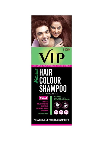 Buy Hair Color Shampoo Brown 180ml in UAE