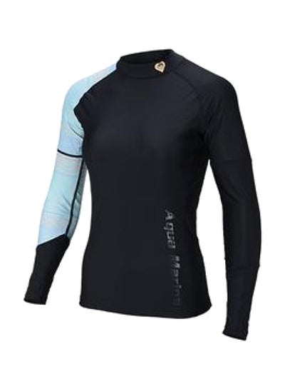 Buy ILLUSION-Women's Rashguard LS(BLUE Print) - S in UAE