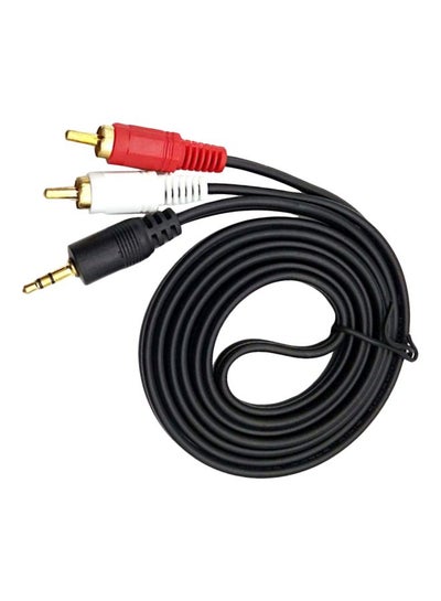Buy 2 In 1 Audio Headphone Adapter Cable Black in Egypt