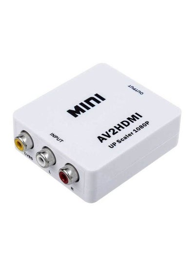 Buy Mini AV To HDMI Video Converter Adapter White in Egypt