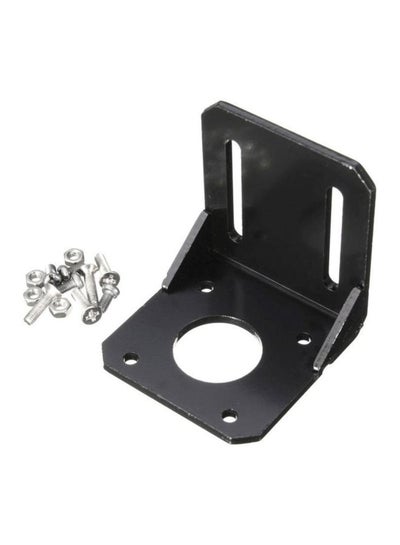 Buy Stepper Motor Alloy Mounting Bracket With Screws For 3D Printer Black in UAE