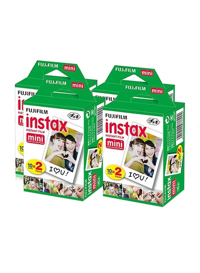 Buy Pack Of 4 Instax Instant Film For Mini 8 And Mini 9 Camera Multicolour Multicolour in Saudi Arabia