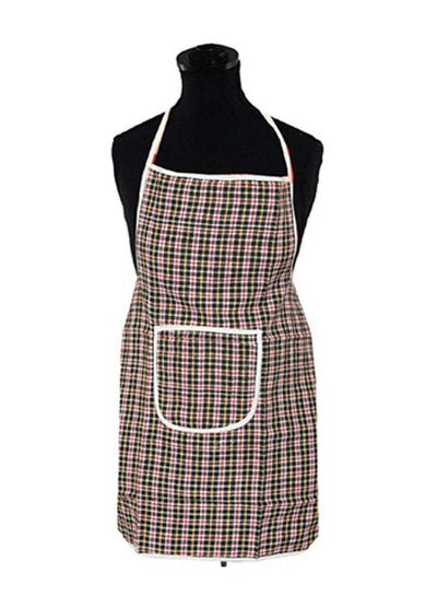 Buy Set Of 3 Checked Design Cotton Kitchen Apron With Front Pocket Multicolour 29 x 20inch in Egypt