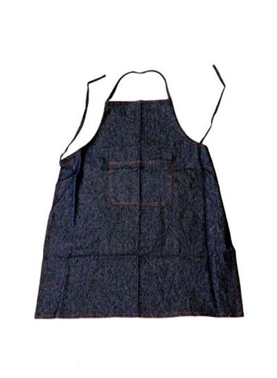 Buy Waterproof Cotton Kitchen Apron With Front Pocket Blue 87 x 61cm in Egypt