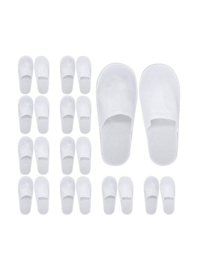 Buy 24-Pairs Disposable Bath Slippers White in UAE