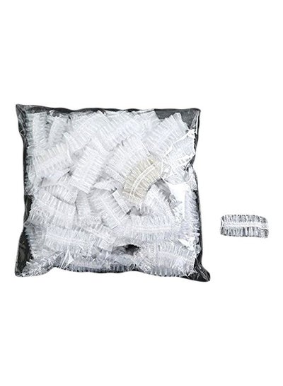 Buy 100-Piece Disposable Ear Protector Cover Cap Clear in Saudi Arabia
