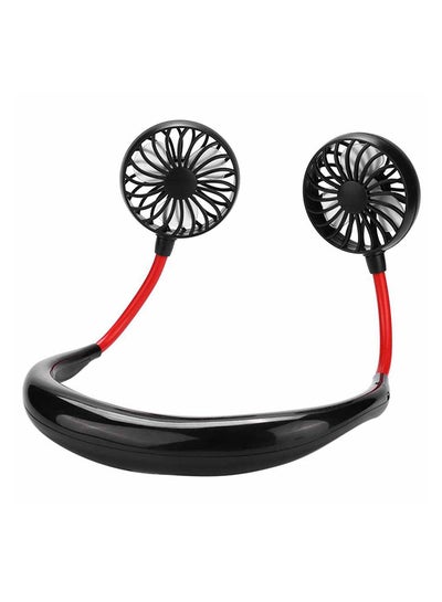 Buy Mini USB Neck Fan FS024 Black/Red in UAE