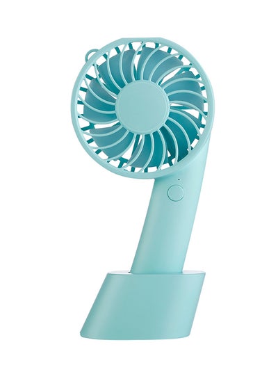 اشتري Portable USB Mini Desktop Fan أزرق 217 غم في الامارات