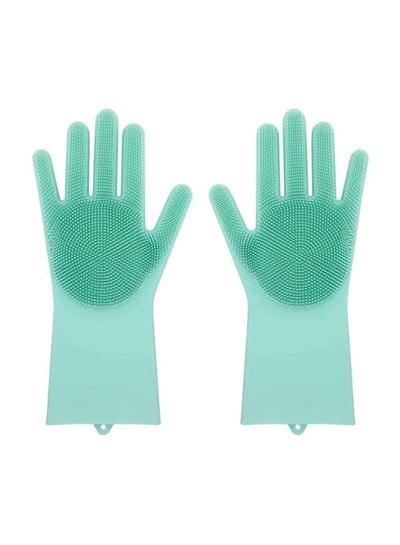 Buy Magic Silicone Glove With Wash Scrubber Green 50grams in Egypt