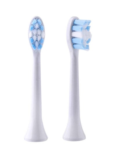 Buy 2-Piece Replacement Toothbrush Heads For Xiaomi Soocare Sonic Electric Toothbrush White in UAE