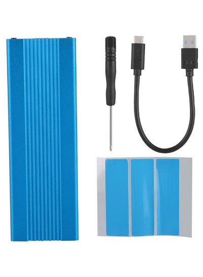Buy USB 3.1 To M.2 NVME Hard Disk Box With Accessory Set Blue in Egypt