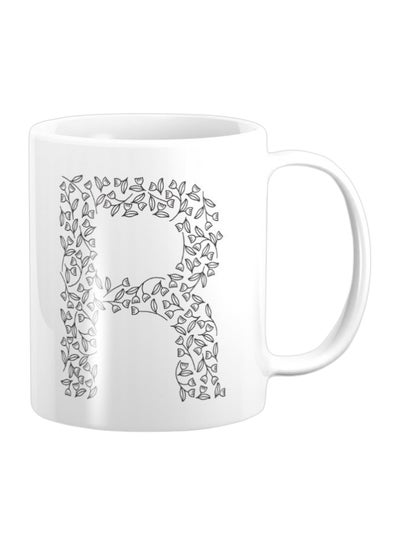 Buy Printed Ceramic Mug White/Black in Egypt