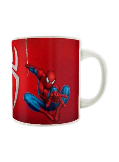 Buy Printed Ceramic Mug White/Red/Blue in Egypt