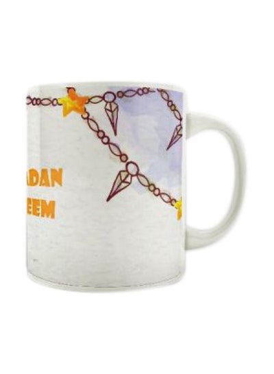 Buy Ramadan Printed Ceramic Mug White/Blue/Yellow One Size in Egypt