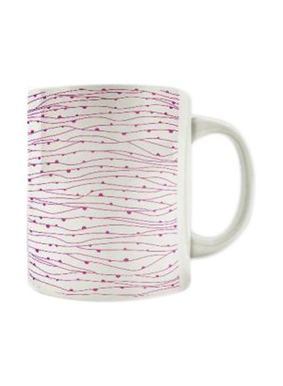 Buy Printed Ceramic Mug White/Pink in Egypt