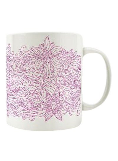 Buy Printed Ceramic Mug White/Pink in Egypt