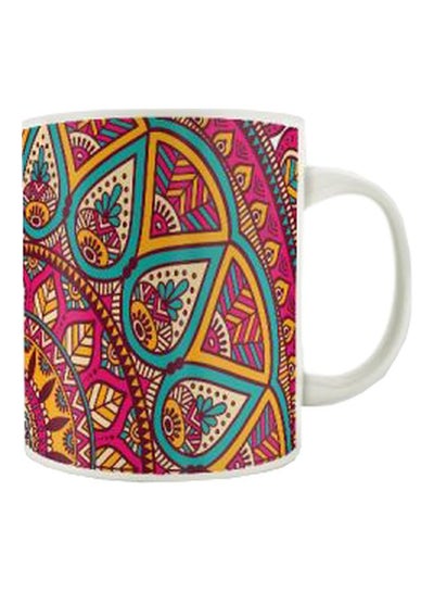 Buy Printed Ceramic Coffee Mug Multicolour in Egypt