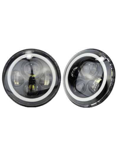 Buy Pair Of Signal Halo Angle LED Headlight For 97-15 Jeep Wrangler in Saudi Arabia