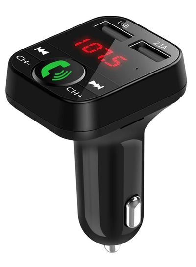 Buy Bluetooth Wireless Hand-Free Car FM Transmitter K9496 Black in Saudi Arabia