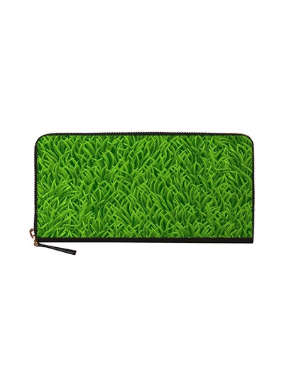 Buy Grassy Grass Classic Zip Wallet Green in UAE