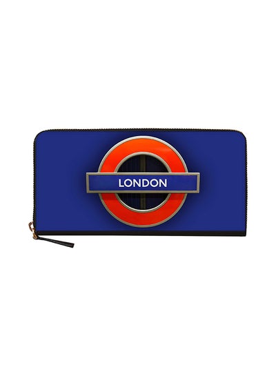 Buy Mind The Gap Classic Zip Wallet Blue in UAE