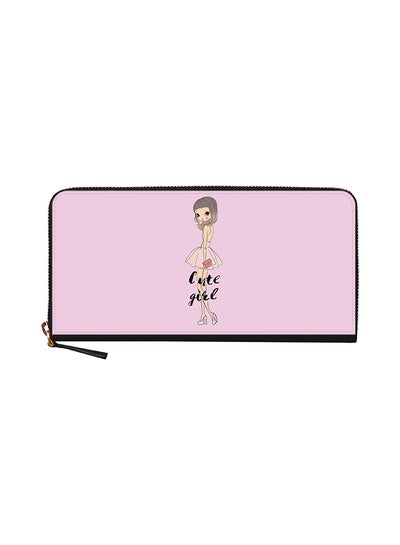 Buy Coy Cute Girl Classic Zip Wallet Pink in UAE