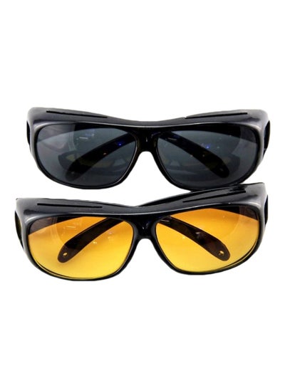 Buy 2-Piece Wrap Around Night Vision Sunglasses Set in Egypt