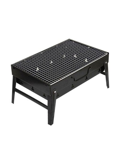 Buy Portable Charcoal Barbecue Grill Black/Silver 20x35x27cm in Saudi Arabia