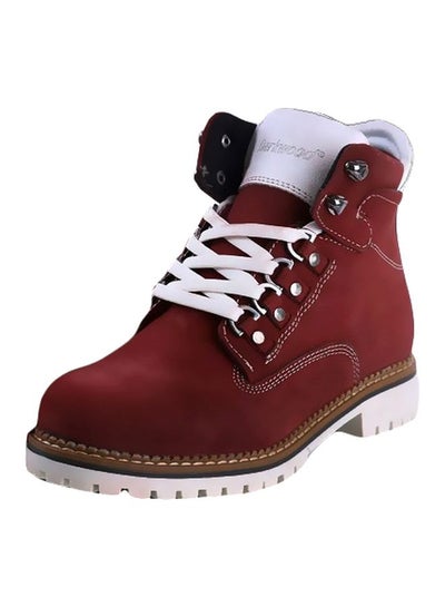 Buy Nubuck Lace-up Boots Brick in Egypt