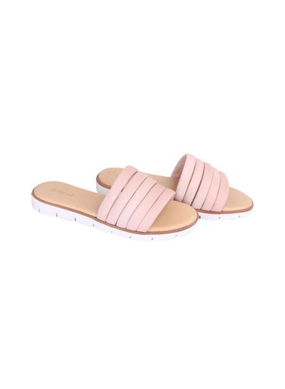 Buy Nubuck Casual Slides Light Pink/Beige in Egypt