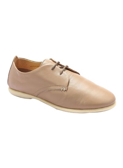 Buy Leather Lace-up Shoes Sand in Egypt