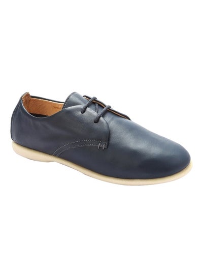 Buy Leather Lace-up Shoes Navy in Egypt