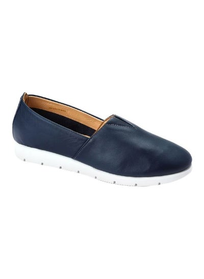 Buy Leather Slip-on Shoes Navy in Egypt