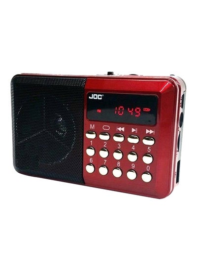 Buy Rechargeable FM Radio Red/Black in Egypt