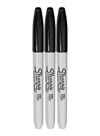 Buy 3-Piece Permanent Marker Black in UAE