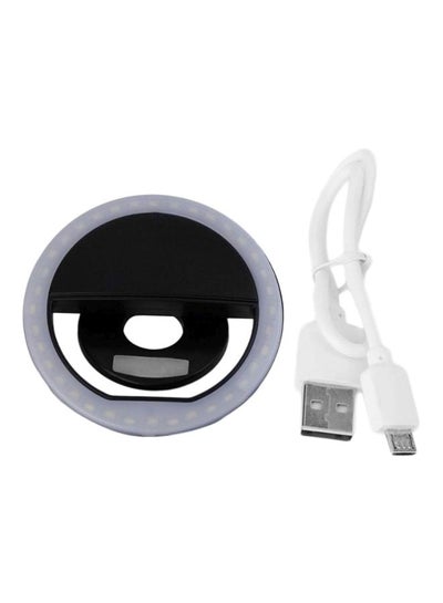 Buy Camera Ring Light For Selfie Black/White in Saudi Arabia