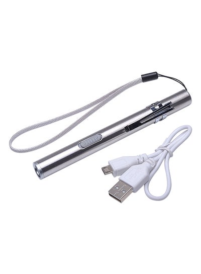 Buy USB Rechargeable LED Flashlight Multicolour 15x3x3cm in Saudi Arabia